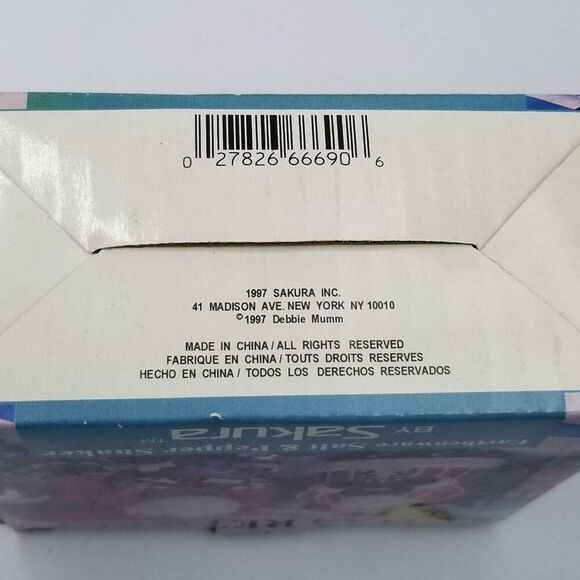 Vintage 90s Sakura Salt & Pepper Shaker Santa Retweet New Debbie Mumm - Picture 9 of 9